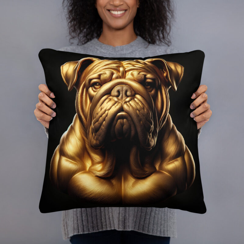 Majestätische goldene Bulldogge Basic-Kissen