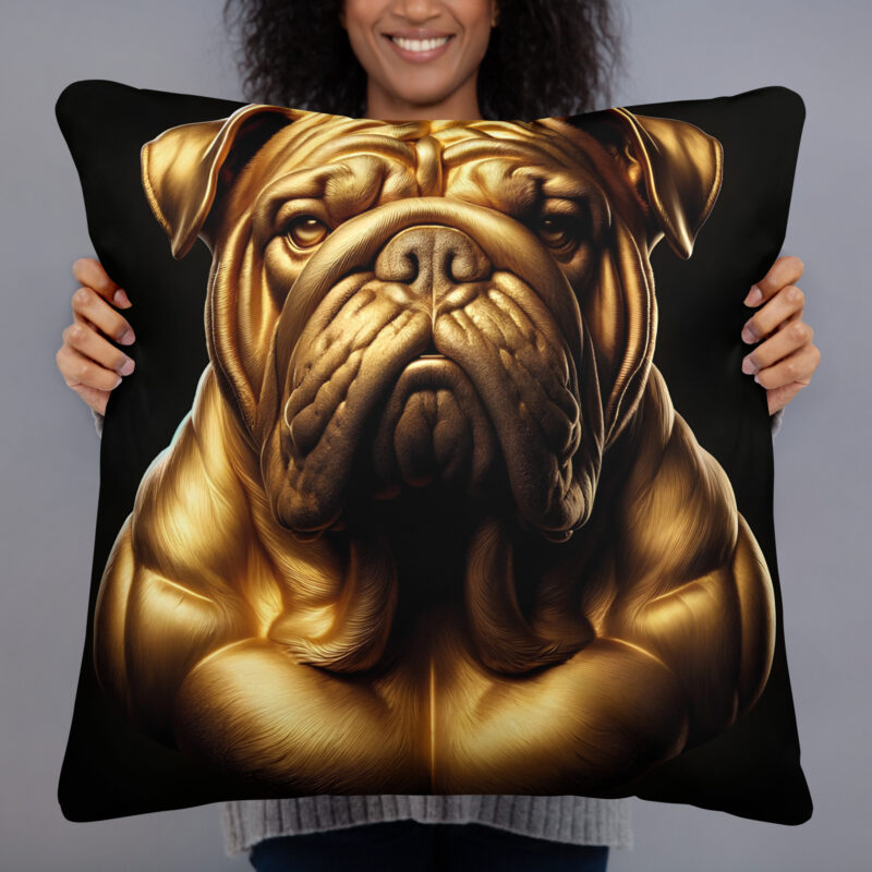 Majestätische goldene Bulldogge Basic-Kissen