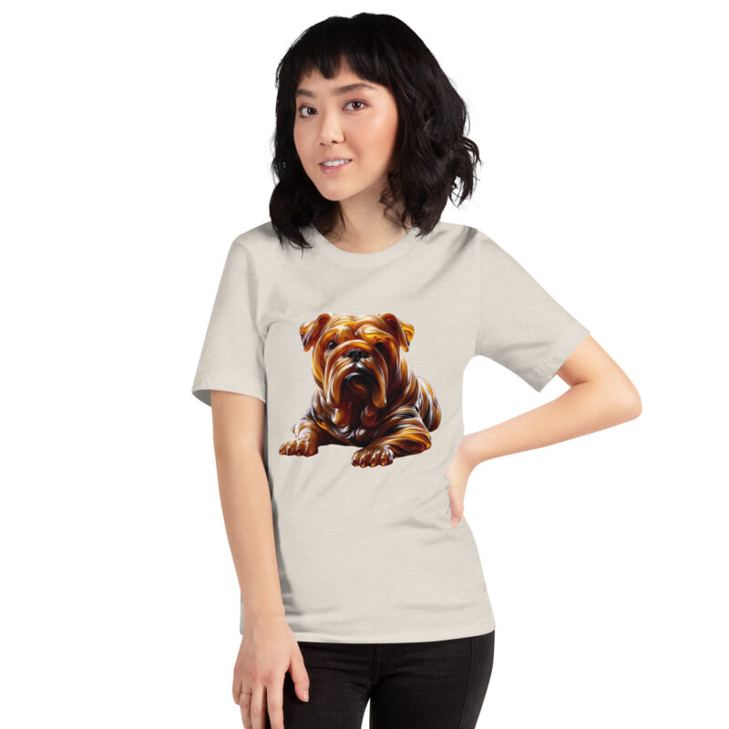 Abstrakte Glas-Hundeskulptur Unisex-T-Shirt