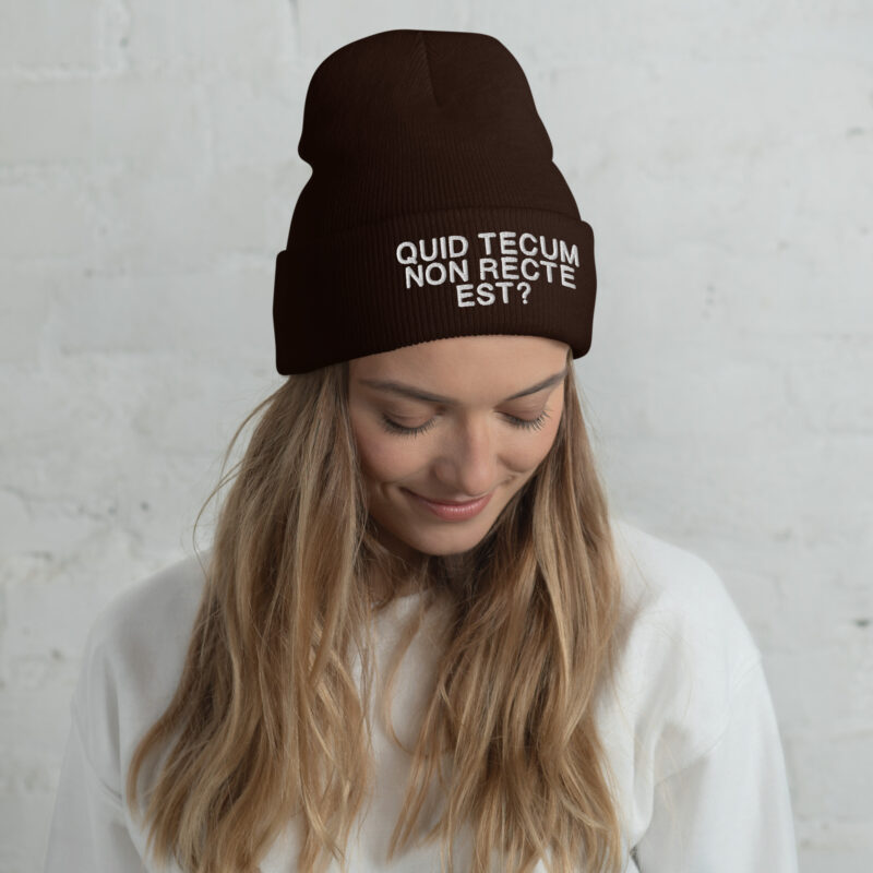 Quid Tecum Non recte est? Beanie