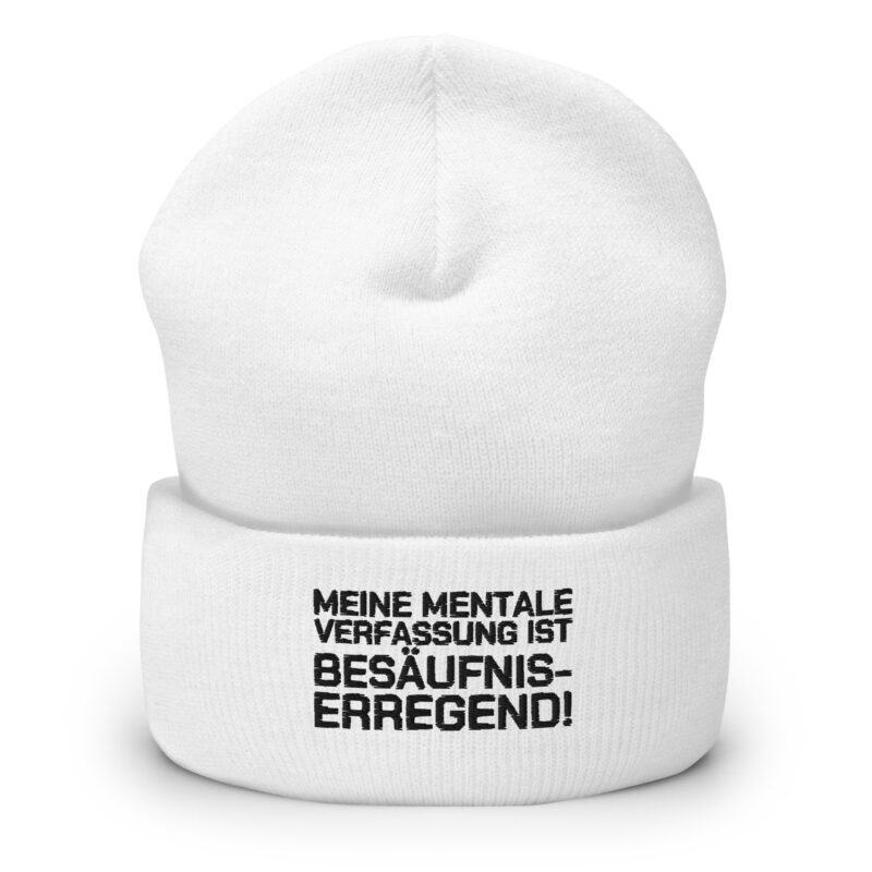 Meine mentale Verfassung ist besäufniserregend Beanie