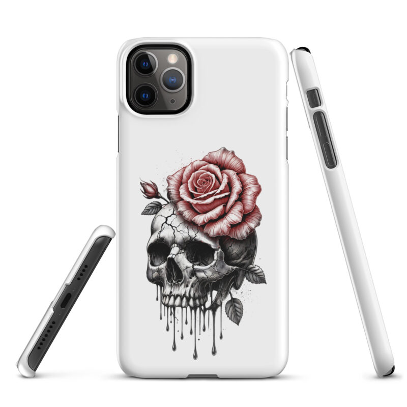 Schädel mit blutroter Rose Snapcase iPhone®-Hülle