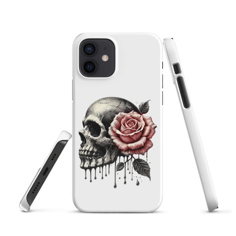 Schädel mit roter Rose Snapcase iPhone®-Hülle