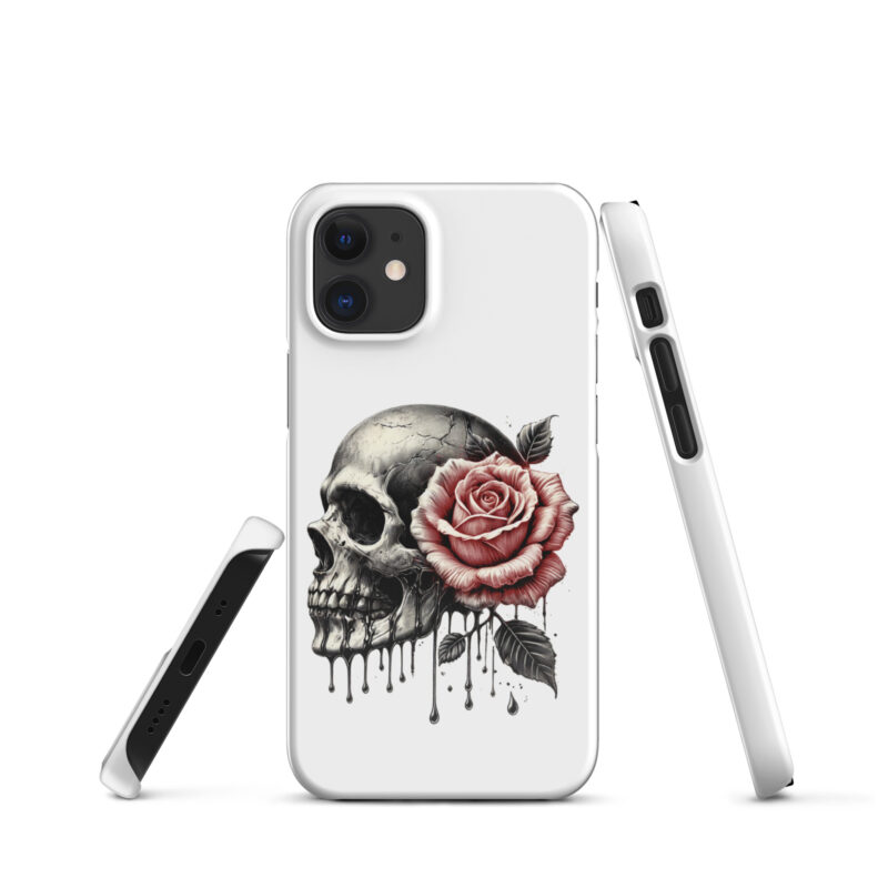 Schädel mit roter Rose Snapcase iPhone®-Hülle