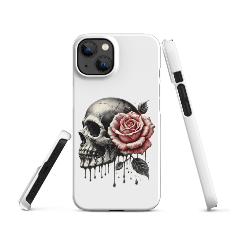 Schädel mit roter Rose Snapcase iPhone®-Hülle