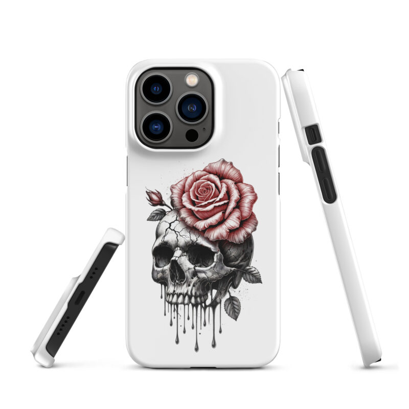 Schädel mit blutroter Rose Snapcase iPhone®-Hülle