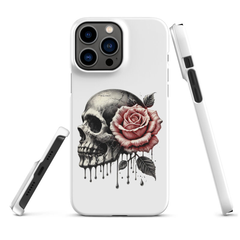 Schädel mit roter Rose Snapcase iPhone®-Hülle