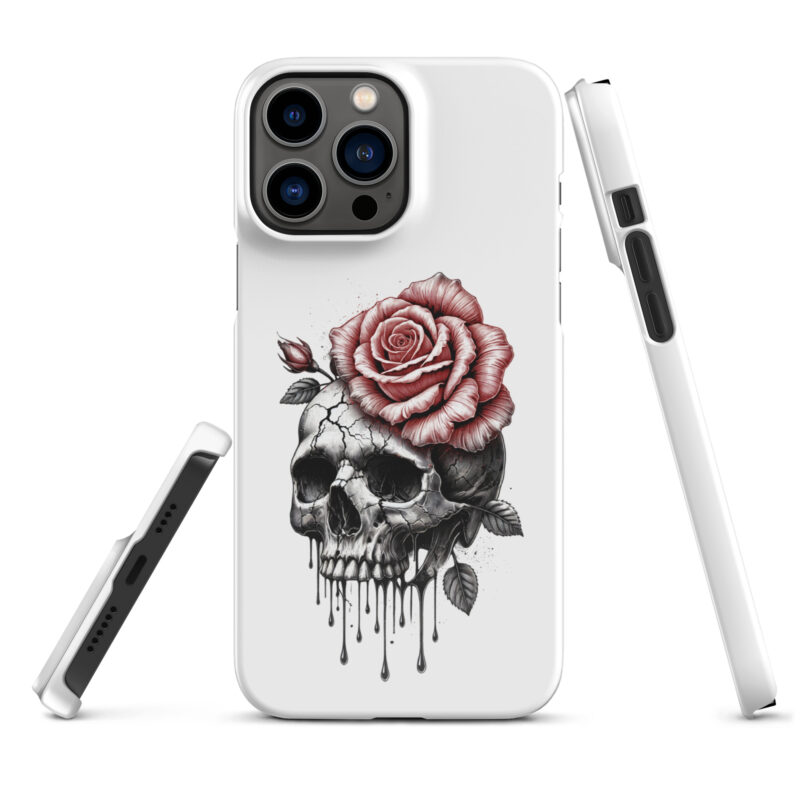 Schädel mit blutroter Rose Snapcase iPhone®-Hülle