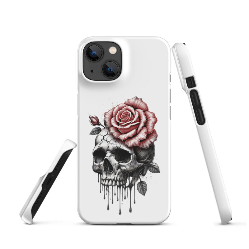 Schädel mit blutroter Rose Snapcase iPhone®-Hülle