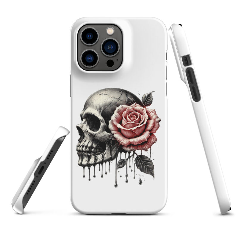 Schädel mit roter Rose Snapcase iPhone®-Hülle