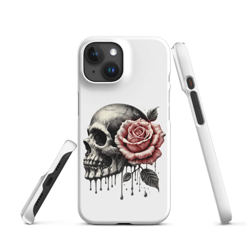 Schädel mit roter Rose Snapcase iPhone®-Hülle