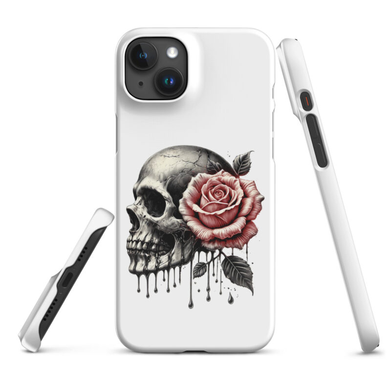 Schädel mit roter Rose Snapcase iPhone®-Hülle