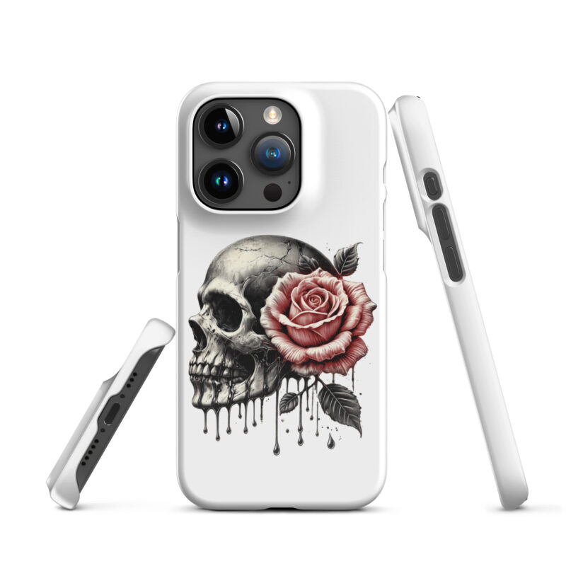 Schädel mit roter Rose Snapcase iPhone®-Hülle