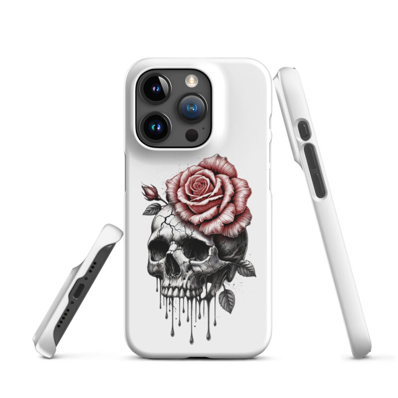 Schädel mit blutroter Rose Snapcase iPhone®-Hülle