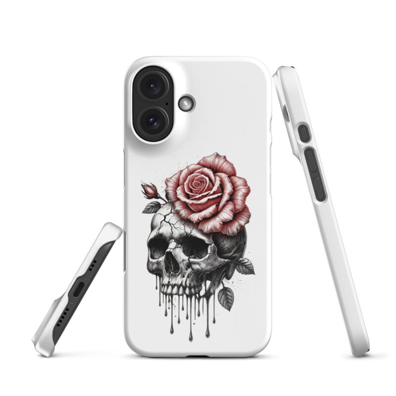 Schädel mit blutroter Rose Snapcase iPhone®-Hülle