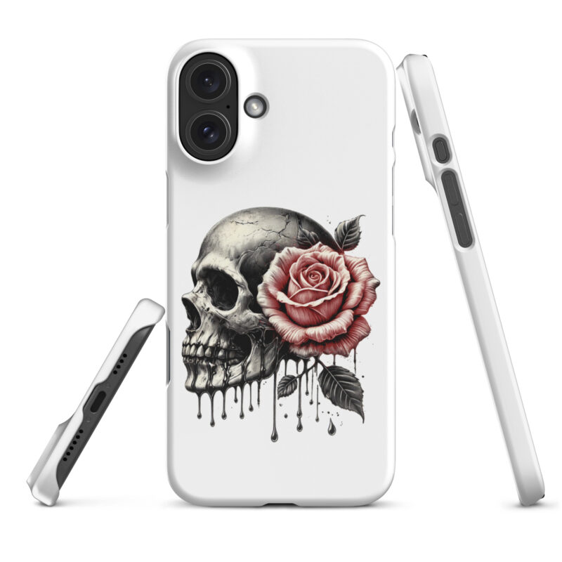 Schädel mit roter Rose Snapcase iPhone®-Hülle