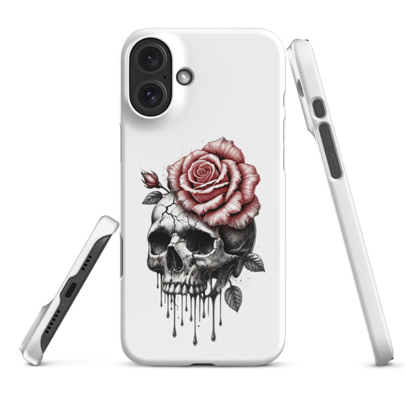 Schädel mit blutroter Rose Snapcase iPhone®-Hülle