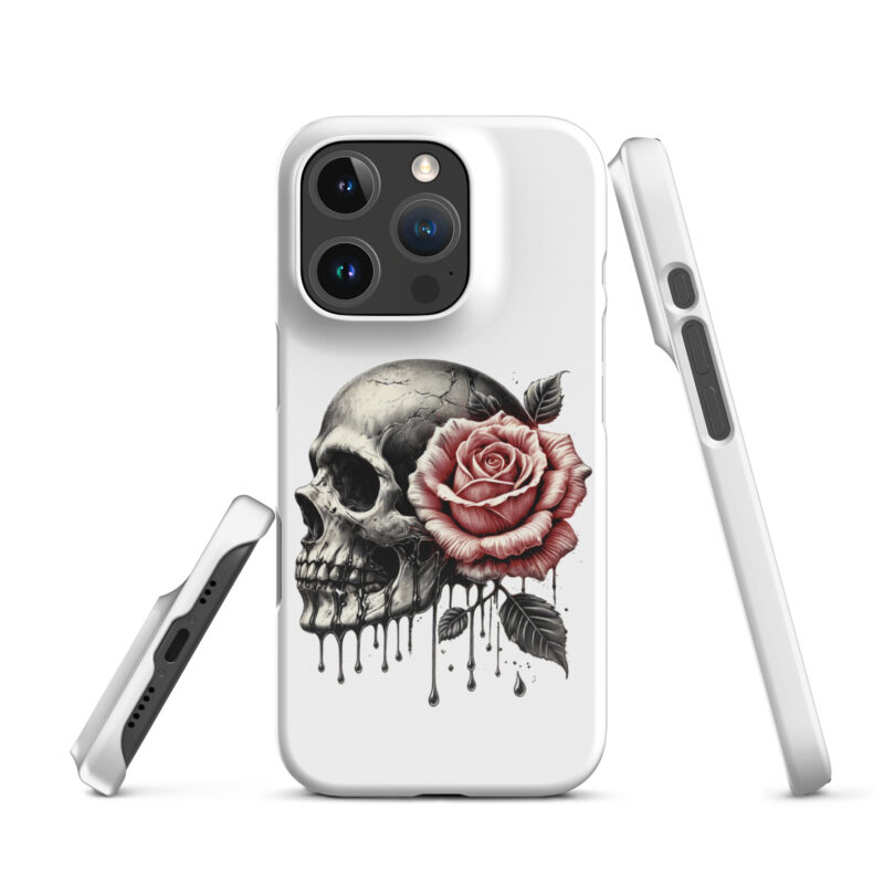 Schädel mit roter Rose Snapcase iPhone®-Hülle