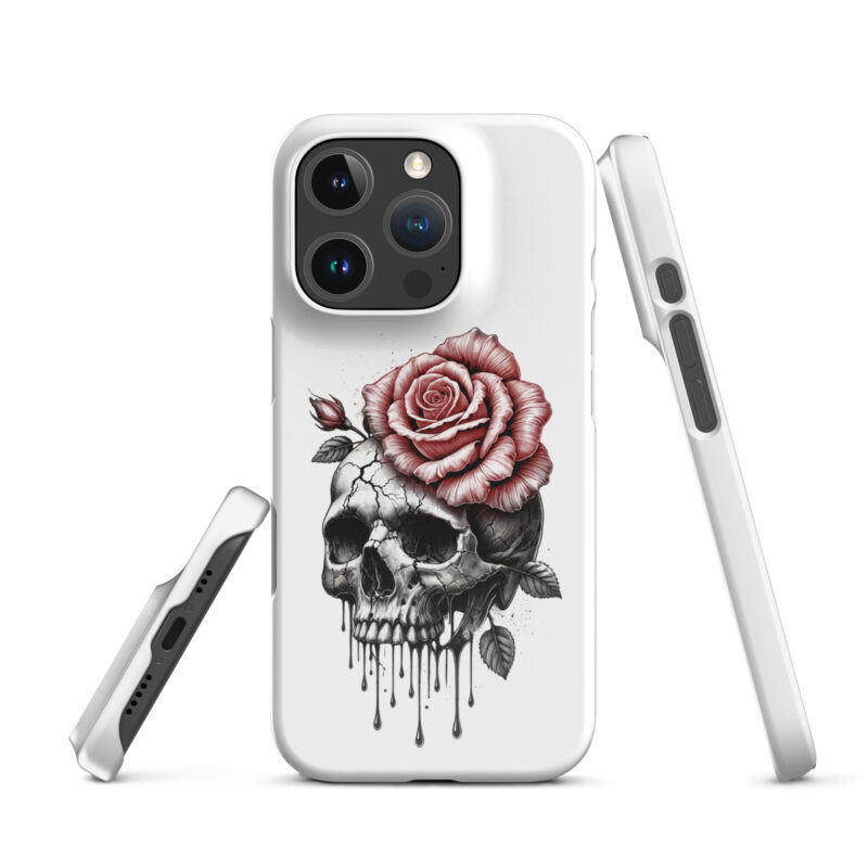 Schädel mit blutroter Rose Snapcase iPhone®-Hülle