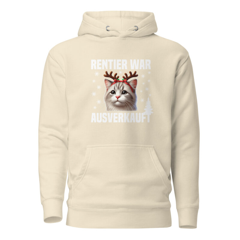 Rentier war ausverkauft Katze als Rudolph Unisex-Hoodie