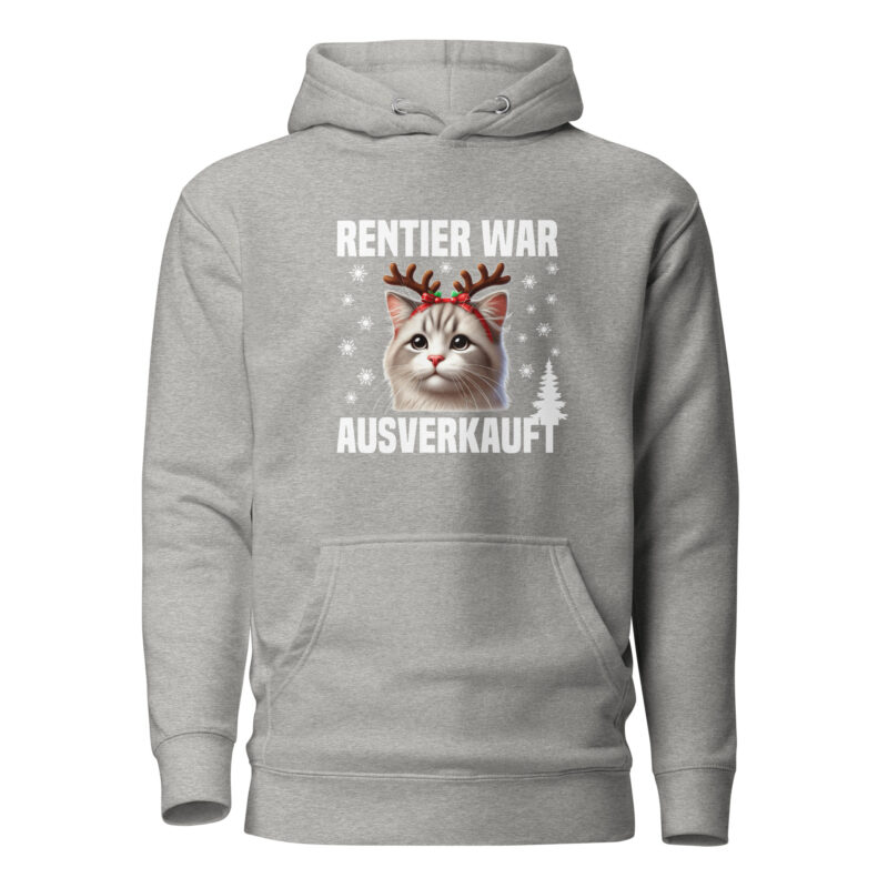 Rentier war ausverkauft Katze als Rudolph Unisex-Hoodie