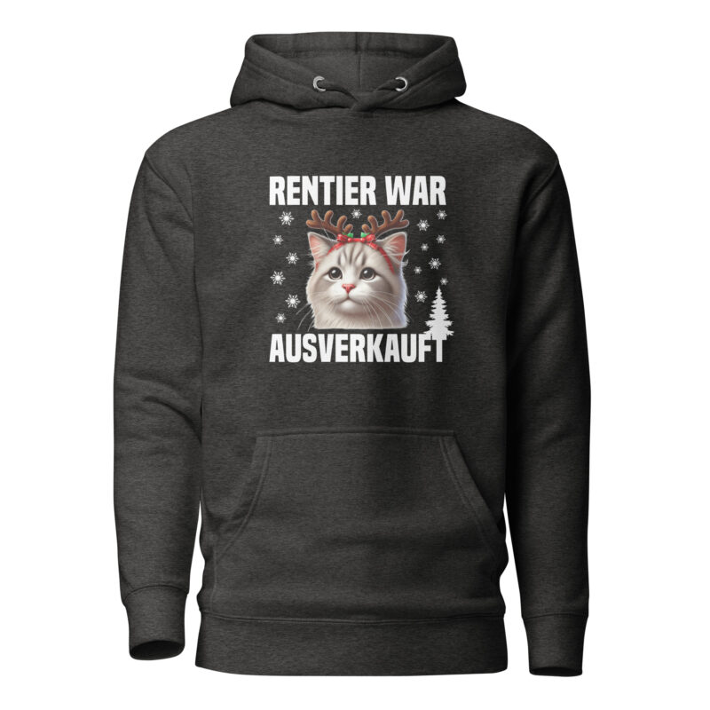 Rentier war ausverkauft Katze als Rudolph Unisex-Hoodie