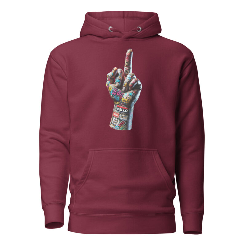 Urban Street Art Style Fick dich Fuck you Graffiti Hand Unisex-Hoodie