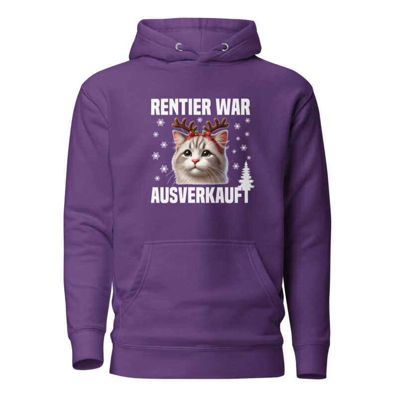 Rentier war ausverkauft Katze als Rudolph Unisex-Hoodie