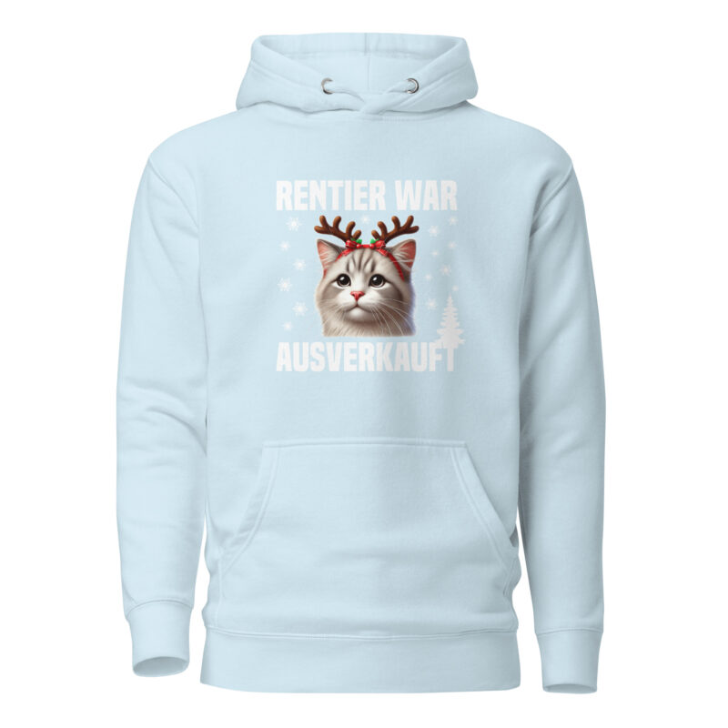 Rentier war ausverkauft Katze als Rudolph Unisex-Hoodie