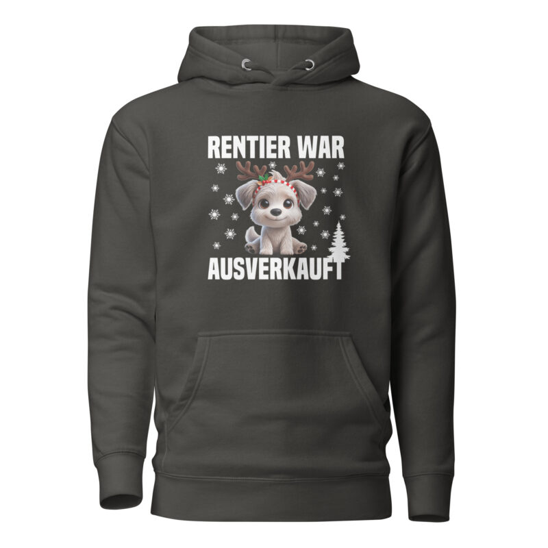 Rentier war ausverkauft Hund als Rudolph Unisex-Hoodie