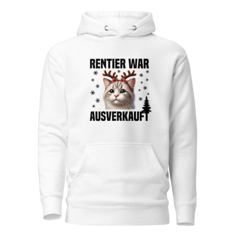 Rentier war ausverkauft Katze als Rudolph Unisex-Hoodie