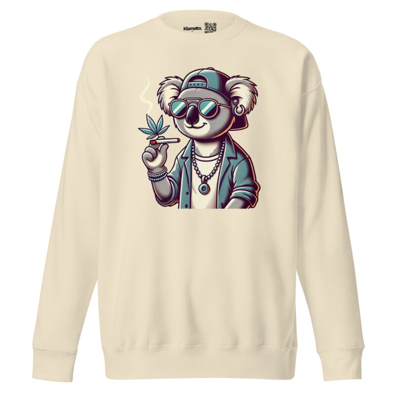 Entspannter Koala mit Joint Unisex-Sweatshirt