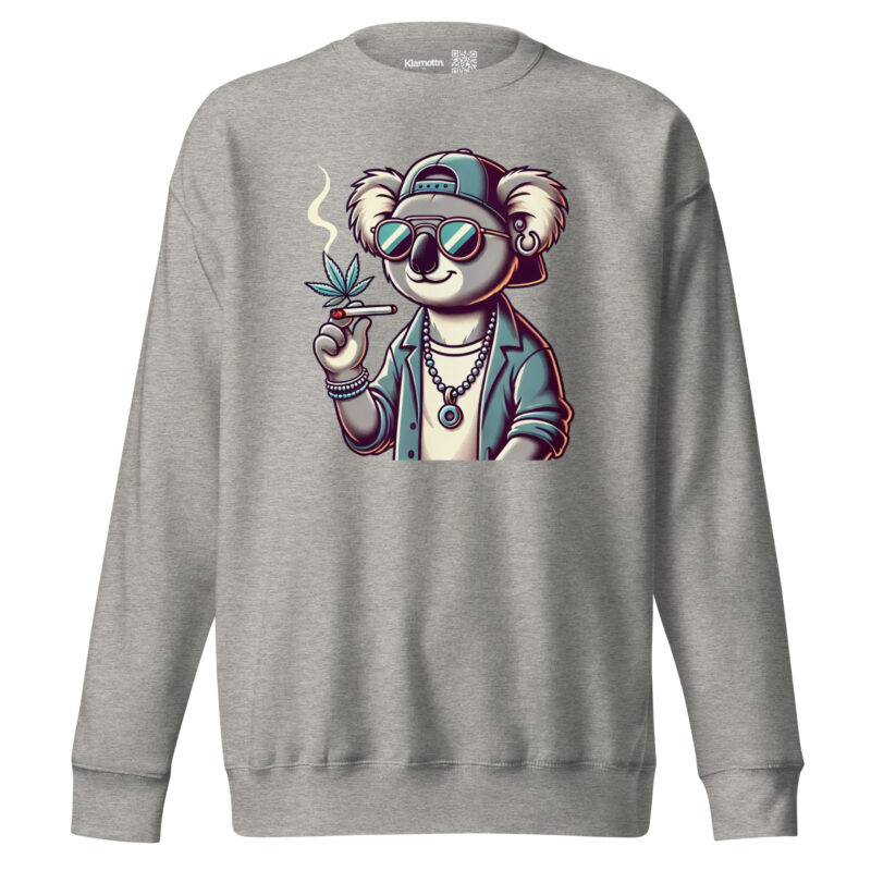 Entspannter Koala mit Joint Unisex-Sweatshirt