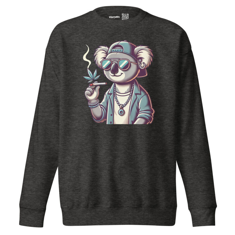 Entspannter Koala mit Joint Unisex-Sweatshirt