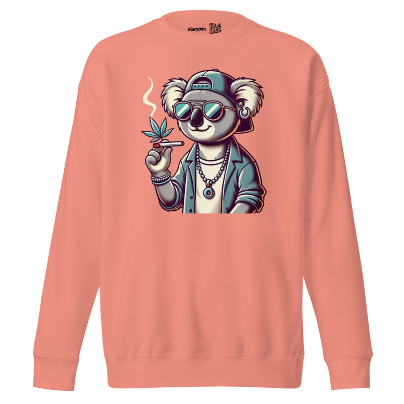 Entspannter Koala mit Joint Unisex-Sweatshirt