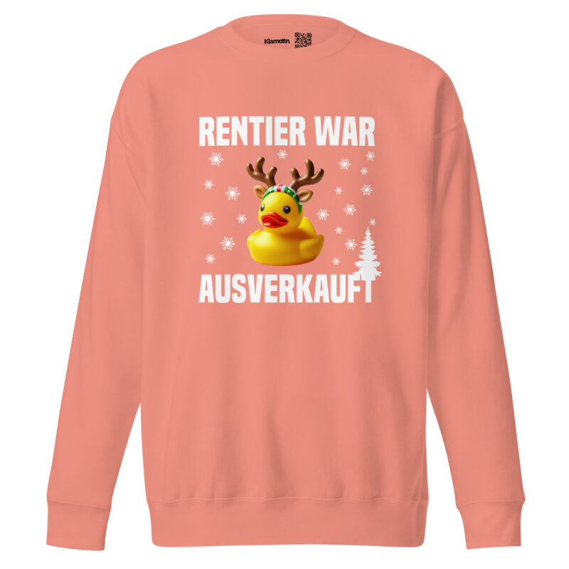 Rentier war ausverkauft Ente als Rudolph Unisex-Sweatshirt