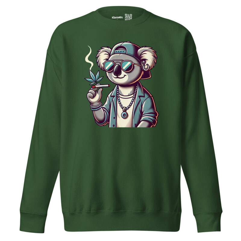 Entspannter Koala mit Joint Unisex-Sweatshirt