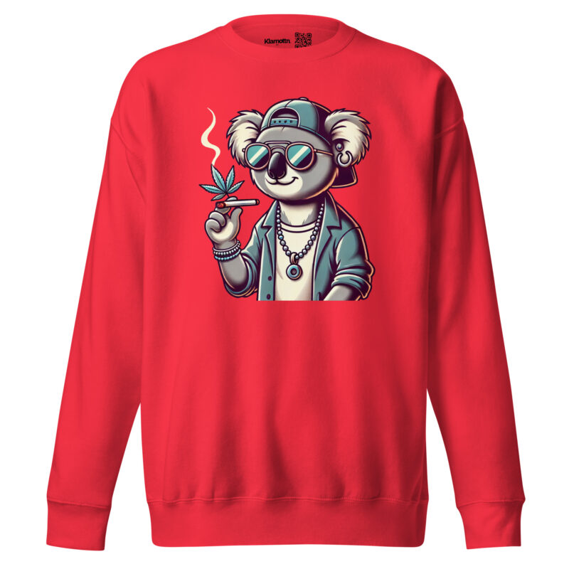 Entspannter Koala mit Joint Unisex-Sweatshirt