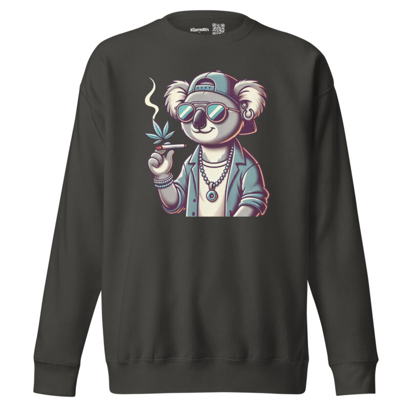 Entspannter Koala mit Joint Unisex-Sweatshirt