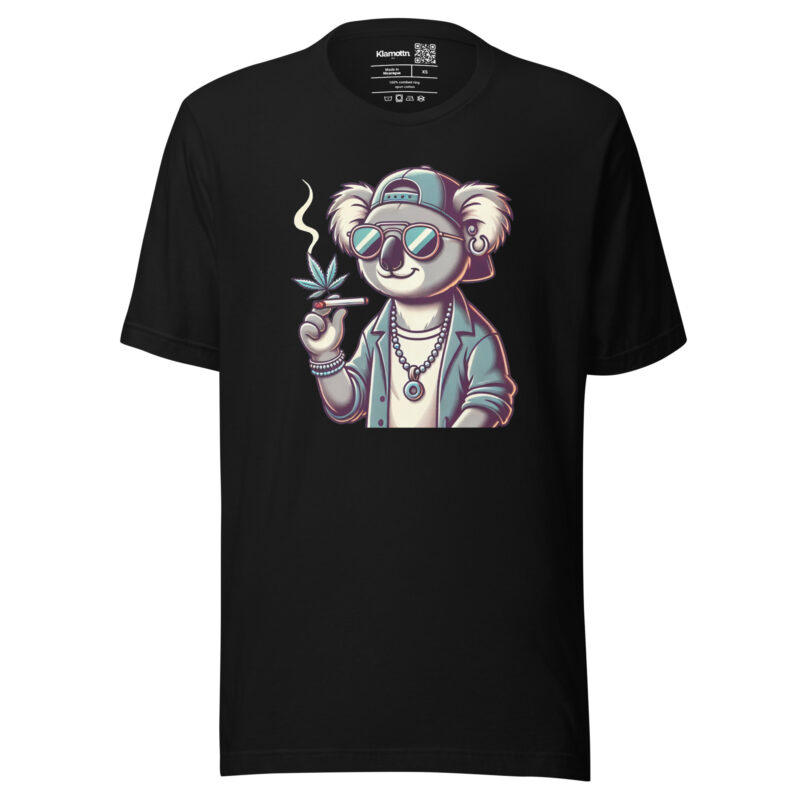 Entspannter Koala mit Joint Unisex-T-Shirt