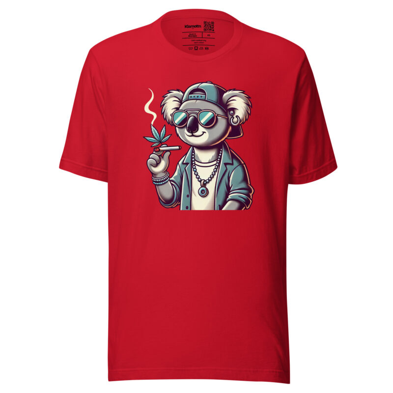 Entspannter Koala mit Joint Unisex-T-Shirt