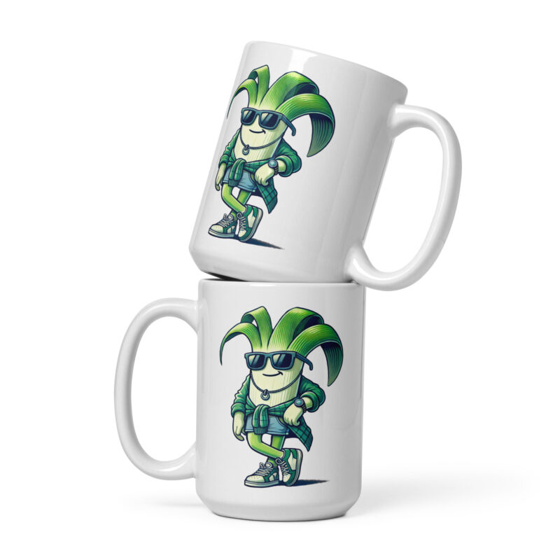 Lauch mit Sonnenbrille Tasse