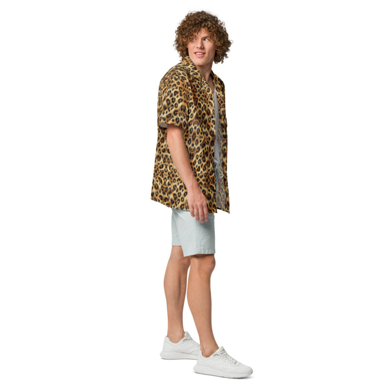 Wildes Leoprint Allover-Unisex-Hemd