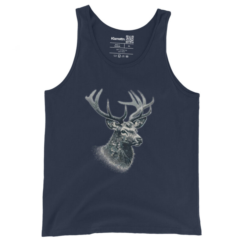 Majestätischer Hirsch im Mosaik-Stil Unisex-Tank-Top