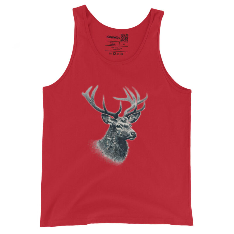 Majestätischer Hirsch im Mosaik-Stil Unisex-Tank-Top