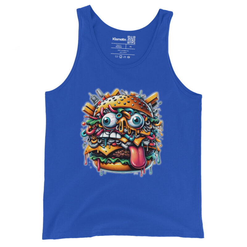 Verrückter Burger Unisex-Tank-Top