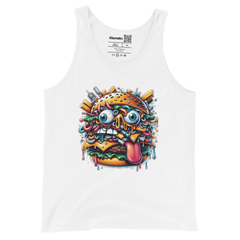 Verrückter Burger Unisex-Tank-Top