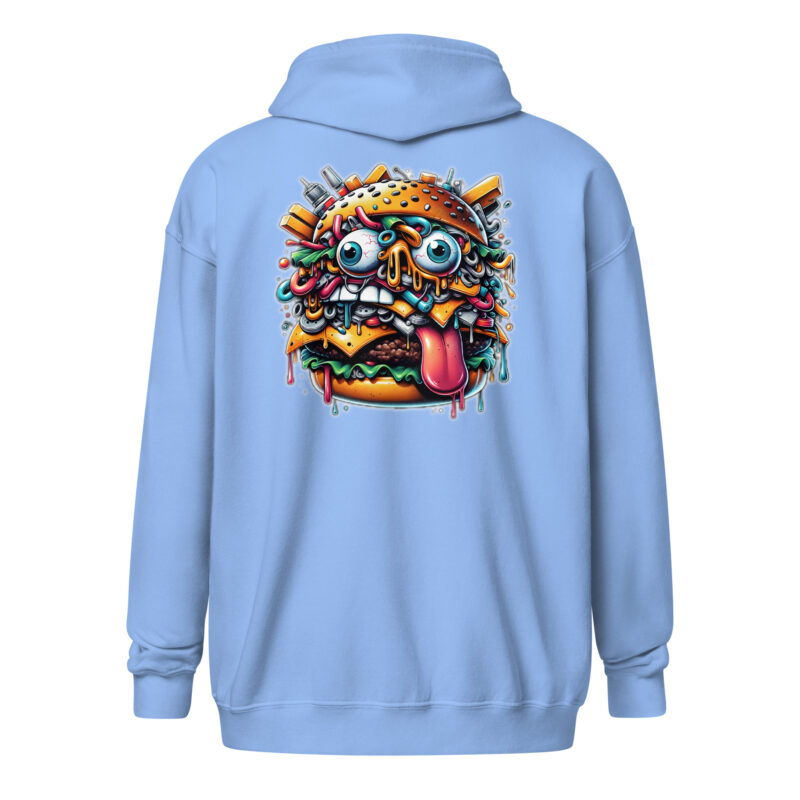 Verrückter Burger Unisex-Zip-Hoodie