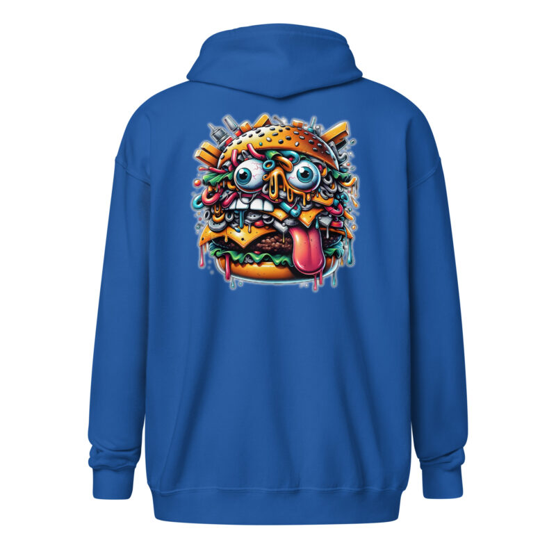 Verrückter Burger Unisex-Zip-Hoodie