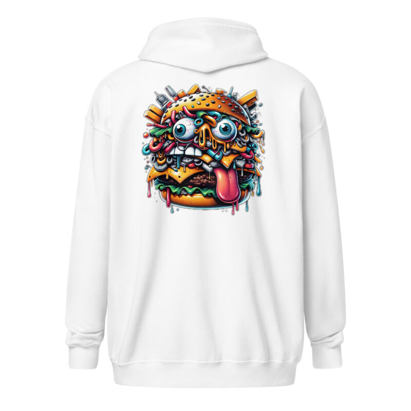 Verrückter Burger Unisex-Zip-Hoodie